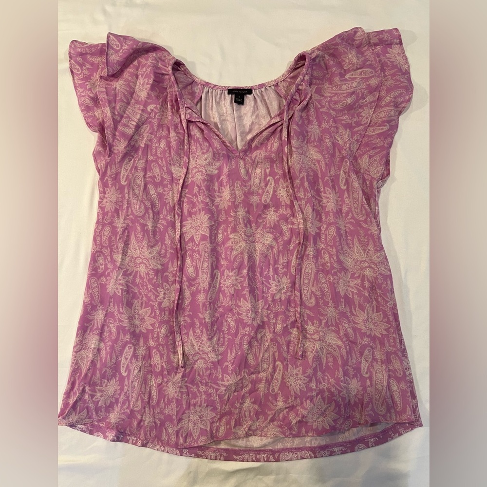 Ann Taylor Pink with Flower Shirt